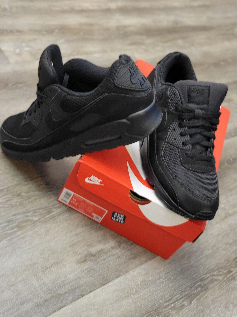 Nike Air Max 90 Triple Black 14 Mens